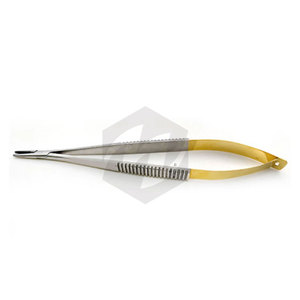 Portaagujas Castroviejo de 14 cm, Portaagujas Quirúrgico Premium con Mordazas de Carburo de Tungsteno, Recto, Instrumentos Médicos - Product Image 3