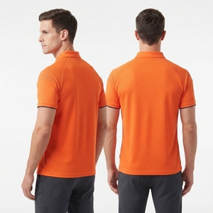 Camiseta Polo Deportiva Naranja Personalizada para Hombre, Manga Corta, Ropa Deportiva de Golf, Uniforme de Trabajo, Fabricante Mayorista OEM ODM - Product Image 4