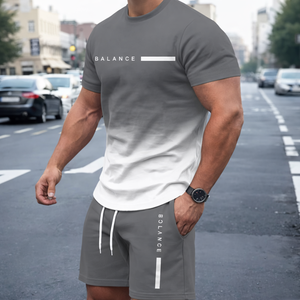 T-shirt extensible léger pour homme, coupe ajustée, respirant, tendance, pour un usage quotidien en plein air - Product Image 4