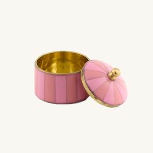 Mother of Pearl Trinket Box Round Jewelry Storage Organizer Decorative <b>Vanity</b> <b>Case</b> with Gold Lid Handmade Gift Box - Product Image 2