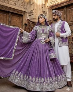 Vestido Afgano Moderno con Bordado de Encaje, Listo para Usar, Venta al por Mayor, Nueva Llegada, Vestido de Novia Línea A, Vestidos de Boda - Product Image 4