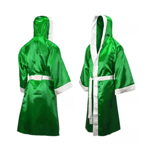 Robe de boxe en satin de haute qualité, robe d'arts martiaux, robe de compétition, vêtements d'arts martiaux, robe de boxe à capuche, tenue de combat - Product Image 1