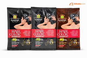 Mejor Champú Cosmético para el Cabello de Personas Mayores, Color Negro Marrón, Tinte Instantáneo en 5 Minutos, Sin Amoníaco, Fórmula Halal 2 en 1, Suministro a Granel - Product Image 2