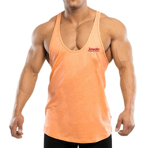 Camiseta sin mangas de poliéster ligera de alta calidad para hombre, chaleco deportivo de punto transpirable personalizado, cuello alto estampado de verano de secado rápido - Product Image 1