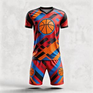 Ensemble de vêtements de basket-ball : Maillot sans manches et short en tissu respirant, personnalisable avec nom, numéro et logo - Product Image 6