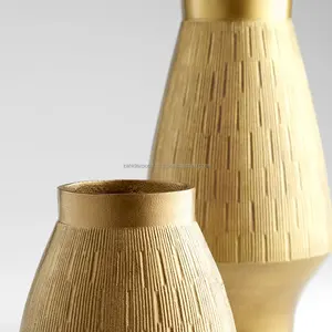 Vase à fleurs de mariage finition mate en aluminium, écologique, moderne, luxueux, conteneur de jardin - Product Image 4