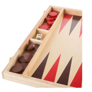 Juego de Backgammon de Cuero Hecho a Mano, Juego de Mesa Clásico Plegable con Vasos Agitadores, Estuche de Viaje Portátil de 15 Pulgadas - Product Image 4