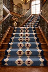 Kilim <b>Stair</b> <b>Runner</b> <b>Rug</b> Geometric Pattern Wool Washable Anti-Slip for <b>Stairs</b> & Hallway Prayer Use - Product Image 2