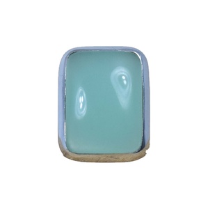 Aqua Calcédoine Fancy Ovale Coupe Pierre Naturelle Plaqué Or Rose Argent Sterling 925 Réglage Canal Fait à la Main Tendance Enfants - Product Image 1