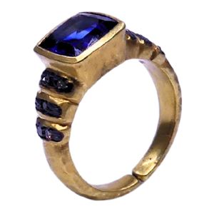 Wedding Wear 925 Sterling Silver Gold Plated Jewelry Ruby Gemstone Women Wear Classic <b>Couple</b> <b>Ring</b> - Product Image 1