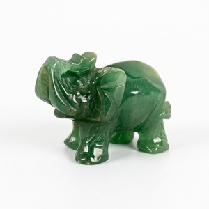 Figurine d'éléphant sculptée à la main en onyx vert pur de qualité supérieure pour la décoration de la maison - Product Image 1
