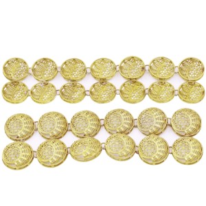 Ceinture en laiton plaqué or pour la danse du ventre, style marocain, Dubaï, mode Moyen-Orient, accessoire unisexe pour la danse du ventre, vente en gros - Product Image 4