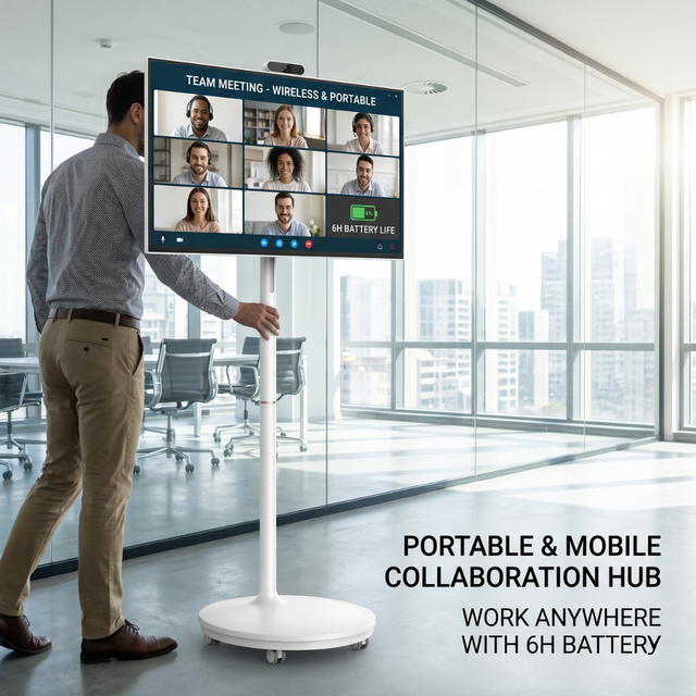 Freestanding Portable TV 27 32 Inch All In One Smart Touch Screen Monitor Indoor Household Kitchen Cooking Recipe Display