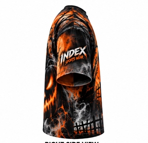 INDEX Men's Halloween Skull Printed <b>T</b>-<b>Shirt</b> Short Sleeve O-Neck Quick Dry Sporty Casual Wear With <b>Pumpkins</b> And Bats Design - Product Image 4