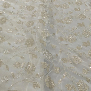 Premium Sequence Embroidery Fabric For Women Fashion Wear Designer <b>Garments</b> Party Wear Dresses Kaftan Abaya Bridal Wear - Product Image 1
