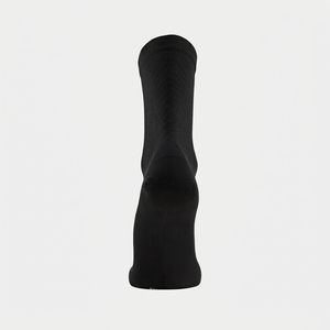 <b>Men's</b> Black Crew <b>Socks</b> Solid Color Knitted Regular Style Daily Wear - Product Image 4