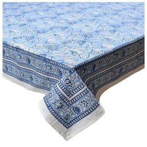 Nappe rectangulaire en coton imprimé bleu classique, 10-12 places, 180x340 cm, style classique, lavable, pour usage domestique, vente chaude - Product Image 3