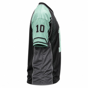 Men's <b>Baseball</b> Jersey Short Sleeve Sublimated Print Moisture Wicking Mesh Athletic Fit Team Numbers Black Mint Green - Product Image 5