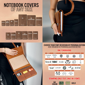 Carnet de notes professionnel en cuir fait main avec boucle, style sac, rechargeable, organisateur avec sangle, emplacements pour cartes, porte-stylo, logo personnalisé - Product Image 6