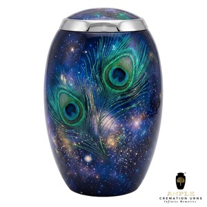 Urne funéraire Galaxy Feather pour cendres humaines, grande taille adulte, décorative, capacité de 220 pouces cubes, style américain et européen - Product Image 1