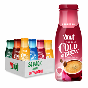 Café froid VINUT 405 ml, non-OGM, grains Arabica Robusta, sans produits laitiers, prix d'usine, sans gluten, étiquette privée, échantillon gratuit - Product Image 1