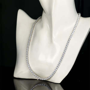 Iced Out Moissanite Tennis <b>Necklace</b> 3mm 4mm 5mm 6mm Diamond Tennis Chain <b>for</b> <b>Men</b> Women - Product Image 2