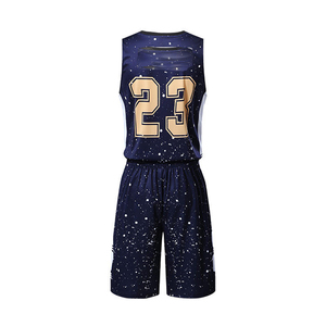 Conjunto de Uniforme de Baloncesto Sublimado Personalizado, Blanco y Azul, Cuello en V, Sin Mangas, Absorbente de Humedad, con el Número 42 - Product Image 6