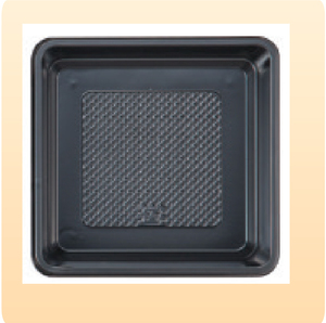Bandeja Cuadrada Negra de PP con Borde de Cobre para Uso Doméstico, Contenedores y Empaques de Alimentos - Product Image 6