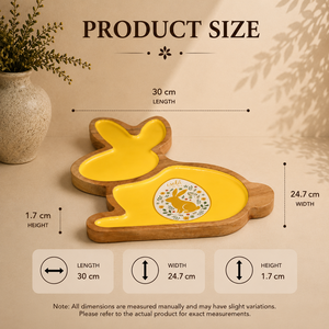 Bandeja de Servir con Diseño de Silueta de Conejo y Arte en Resina, Elegante Accesorio para Pascua y Organizador de Joyas - Product Image 2