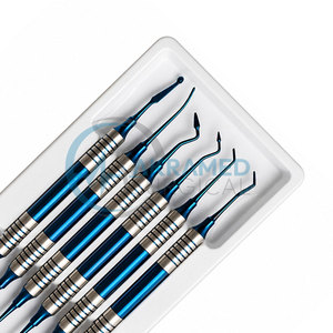 Kit de 6 Instrumentos Dentales para Rellenos de Composite, Recubiertos de Titanio Azul, de Acero Inoxidable Restaurador - Product Image 5