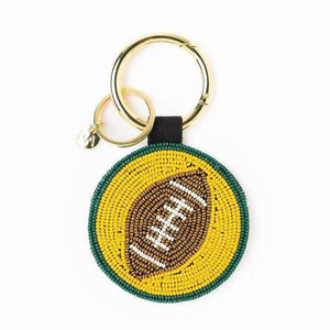 Handmade Embroidered Floral Beadwork Keychain Eco-Friendly Stainless Steel Fruit Rectangle Lightweight Custom Charm Coin Holder - Product Image 6