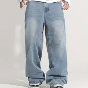 Pantalones vaqueros holgados de moda para hombre, estilo casual urbano, nuevos, lisos, desgastados, rectos, holgados, ¡gran oferta! - Product Image 3