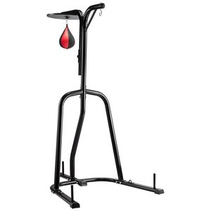 2 in 1 Heavy-Duty Steel Punching Bag <b>Stand</b> Adjustable Height <b>Boxing</b> & Speed Bag Equipment Free Standing Punching Bag <b>Stand</b> - Product Image 1