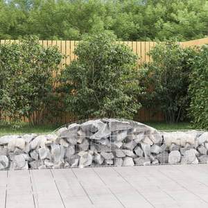 Lot de 6 paniers gabions extra larges en fer galvanisé argenté – Barrières acoustiques - Product Image 1