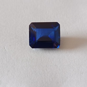 Zafiro Azul Sintético Corte Esmeralda, Gema Suelta de Alta Claridad, Piedra Premium para Joyería, Grado de Exportación, Fábrica OEM - Product Image 2