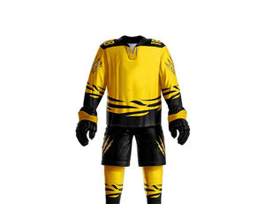 Uniforme de hockey sur glace de haute qualité entièrement sublimé, unisexe, couleur personnalisée, 100% polyester, séchage rapide, respirant, personnalisé - Product Image 6