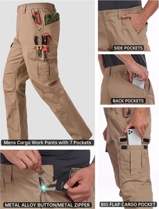 Pantalons de travail durables, panneaux de genou renforcés, vêtements de travail industriels, usine - Product Image 4