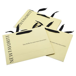 Custom Logo Elegant Recycled Art Paper Shopping <b>Bags</b> with Digital Printing for Boutique Brands - Product Image 5