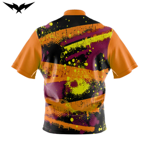 High Quality Professional Sublimation Printing <b>Bowling</b> Jersey Comfortable Breathable Unisex Short Sleeved 1/4 Zipper - Product Image 4
