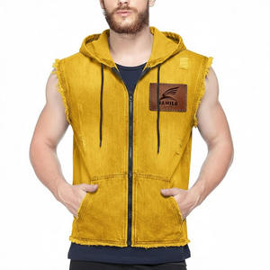 Camiseta sin mangas 100% algodón, estilo musculoso, para gimnasio, deporte, chaleco ajustado, culturismo, con capucha, básicos de algodón mezclado para invierno - Product Image 4