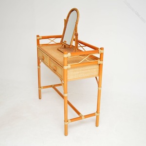 Classic rattan <b>dressing</b> <b>table</b> with <b>mirror</b> handmade natural <b>vanity</b> make-up <b>tables</b> for bedroom - Product Image 2