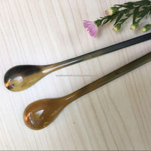 Cuillère en corne de buffle marron avec manche en bois pour la maison, taille 6 pouces, cuillère décorative en buffle de luxe, vente chaude - Product Image 6