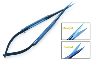 ชุดเครื่องมือผ่าตัด กรรไกรขนาดเล็ก ที่จับเข็ม คีมจับแผ่นบาง คีมจับฟัน 1x2 สีฟ้า แบบใช้มือ ได้รับการรับรองมาตรฐาน CE สำหรับการผ่าตัดทั่วไป - Product Image 2