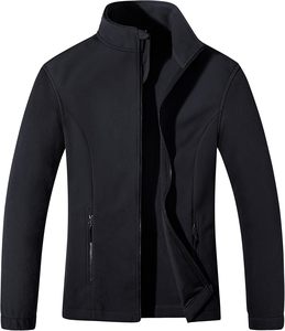 Men's <b>Black</b> <b>Fleece</b> Puffer <b>Jacket</b> Hooded Stand Collar Zipper Closure Breathable Windproof Streetwear Winter Wear Regular Front - Product Image 3