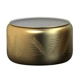 Maceta redonda de hierro color latón pálido dorado para decoración de jardín, apta para el hogar. - Product Image 3
