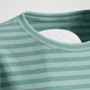 Camiseta de Mujer Personalizada, Microelástica, Transpirable, con Estampado de Corazón de Leopardo, de Algodón, Estilo Casual - Product Image 4