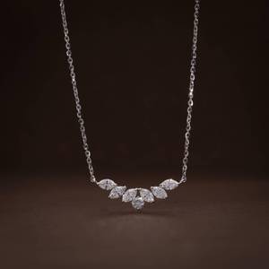 Collar con Colgante de Diamante Cultivado en Laboratorio de Oro Blanco de 14K, 1.05 CT, Certificado IGI, Corte Marquesa, Regalo de Compromiso Vintage para Mujer - Product Image 6