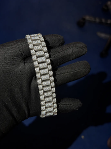Luxury Fashion Hip Hop VVS Moissanite Diamond <b>Mechanical</b> <b>Watch</b> for Men with Full Pave Arabic Dial and Moissanite Band - Product Image 2