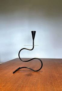 Forged Hand Metal Candle Holder Wrought Iron Snake Style S Style Iron Wire Swirl Decorative Candle <b>Stick</b> for Home and Garden Dec - Product Image 2