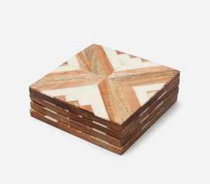 Posavasos de Madera de Primera Calidad, Hechos a Mano, Únicos, para Tazas de Té, a Precio de Mayoreo, Vajilla, Posavasos para Bebidas - Product Image 1